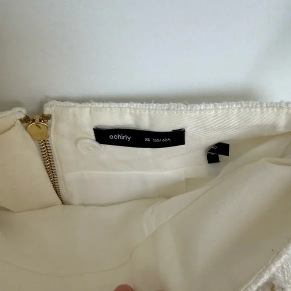 Ochirly White Tweed Skirt – Size XS - Picture 6 of 9
